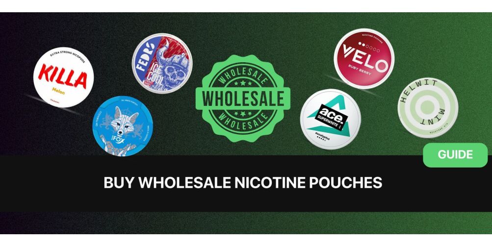 cans of nicotine pouches and snus being sold wholesale