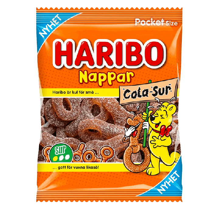 Haribo Sura Cola Nappar 70 g