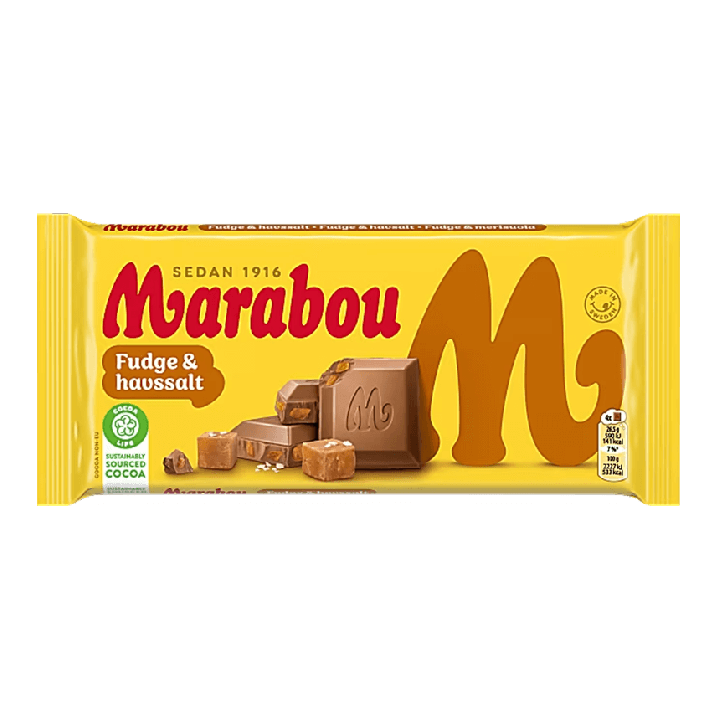 Marabou Mjölkchoklad Fudge & Havssalt 160 g