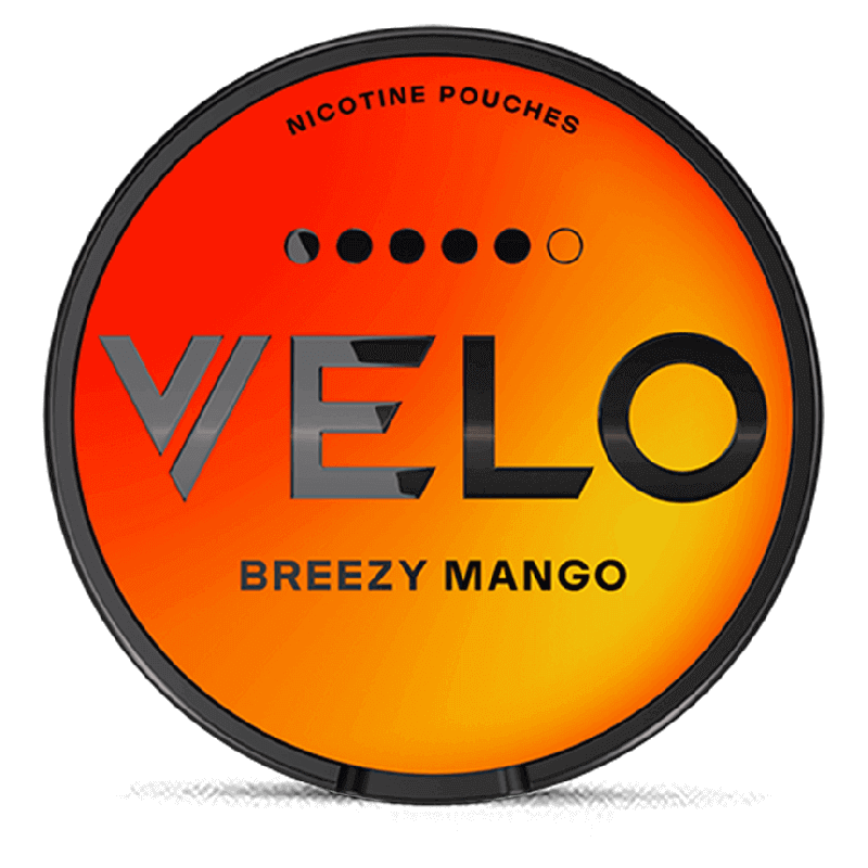 VELO Breezy Mango Extra Strong Product Label