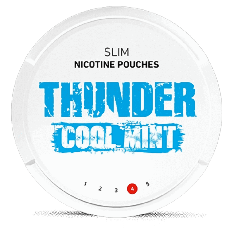 Thunder Cool Mint Slim All White Product Label