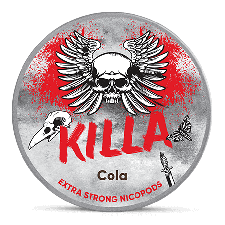 Killa Cola Extra Strong Slim All White snus can at Snusdaddy.com