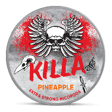 Killa Pineapple Extra Strong Slim All White snus can at Snusdaddy.com