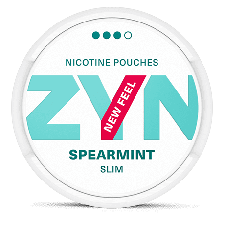 ZYN Slim Spearmint Strong snus can at Snusdaddy.com