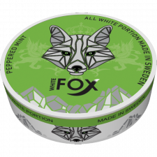 White Fox Peppered Mint snus can at Snusdaddy.com