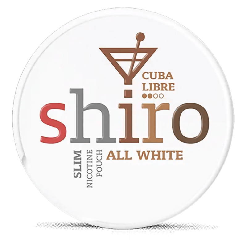Shiro All White Slim Cuba Libre Product Label Shiro All White Slim Cuba Libre Product Label