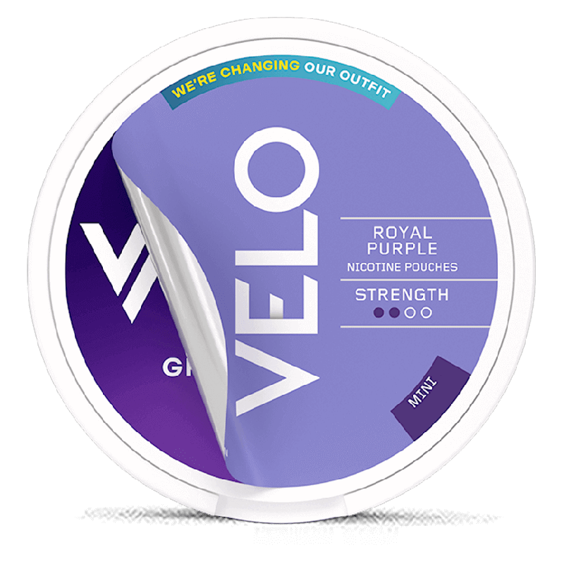 VELO Groovy Grape Mini Product Label Peeling