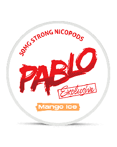Pablo Exclusive 50 mg Mango Ice Product Label