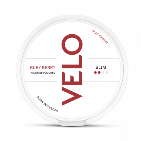 VELO Ruby Berry snus can at Snusdaddy.com