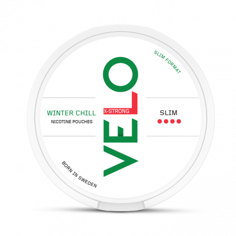 VELO Winter Chill X-Strong snus can at Snusdaddy.com