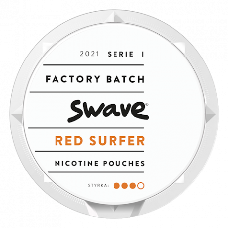 Swave Factory Batch I: Red Surfer snus can at Snusdaddy.com
