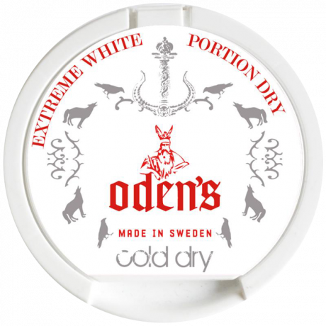 Odens Cold Extreme White Dry Chewing Bags snus can at Snusdaddy.com