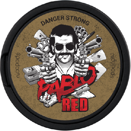 Pablo Red Super Strong Slim All White snus can at Snusdaddy.com