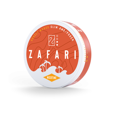 Zafari Sunset Mango Extra Strong snus can at Snusdaddy.com